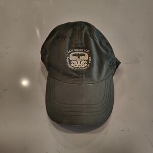 San Diego Zoo Safari Park Hat Olive Green DPC Baseball Cap Adjustable Mens